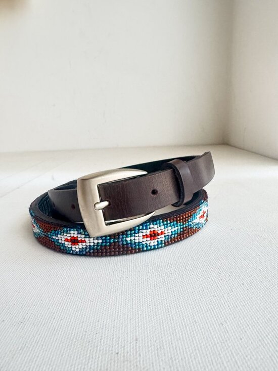 Vintage Braemar Skinny Beaded Western Belt
